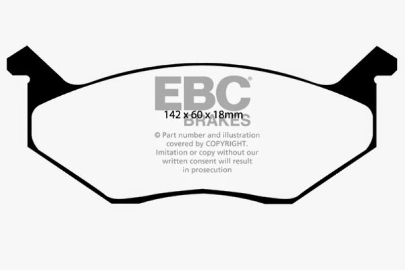 EBC 80-83 Chrysler Cordoba 3.7 Yellowstuff Front Brake Pads - Blais Performance Parts