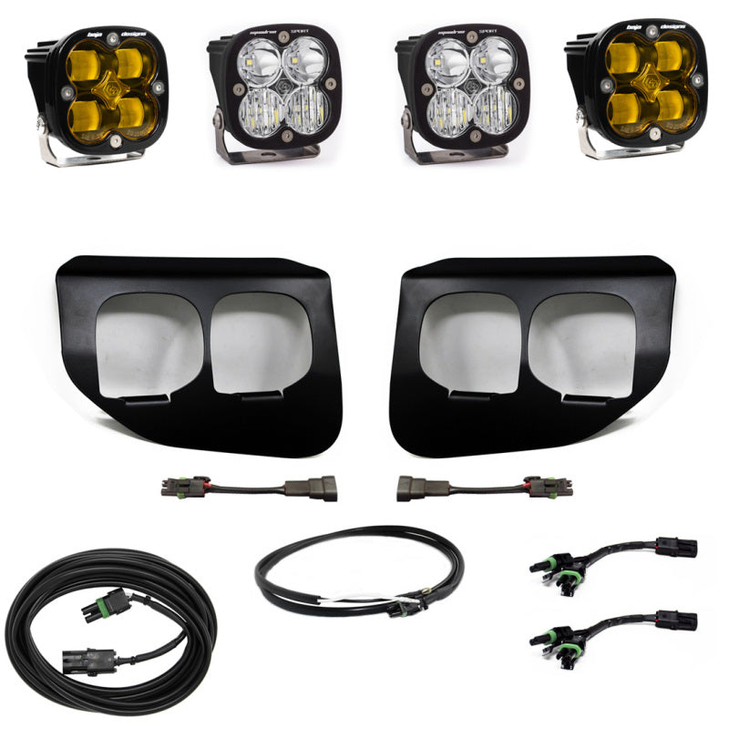 Baja Designs Ford Super Duty (20-On) Fog Lights FPK Amber SAE/Sport DC Baja Designs w/Upfitter - Blais Performance Parts