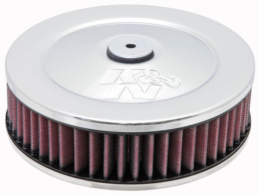 K&N 2-5/8in Flange 7in Diameter 3in Height Round Air Filter Assembly w/ Vent - Blais Performance Parts