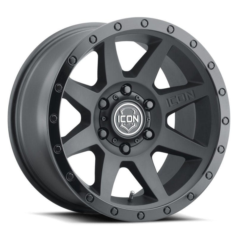 ICON Rebound 17x8.5 5x5 -6mm Offset 4.5in BS 71.5mm Bore Double Black Wheel - Blais Performance Parts