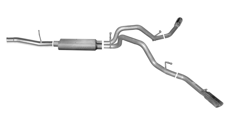 Gibson 15-18 Chevrolet Silverado 1500 LS 5.3L 3in/2.25in Cat-Back Dual Extreme Exhaust - Aluminized - Blais Performance Parts