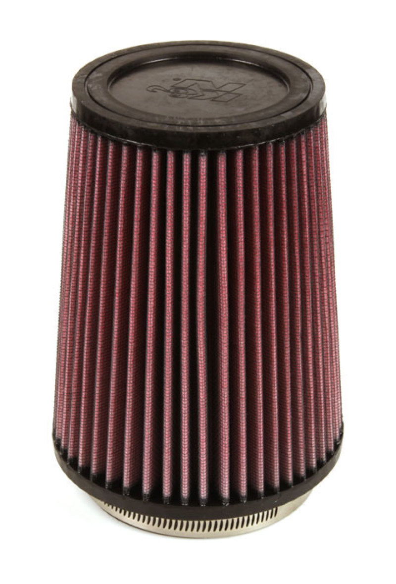 K&N Filter Universal Rubber Filter 4 inch Flange 5 3/8 inch Base 4 3/8 inch Top 7 inch Height - Blais Performance Parts