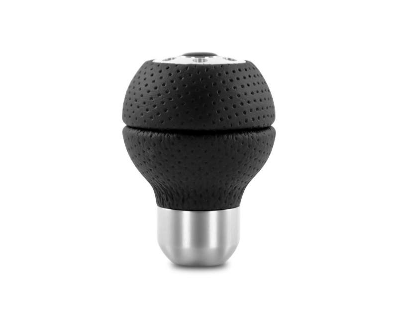 Momo Race Shift Knob - Black Airleather, Aluminum Insert - Blais Performance Parts