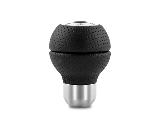 Momo Race Shift Knob - Black Airleather, Aluminum Insert - Blais Performance Parts