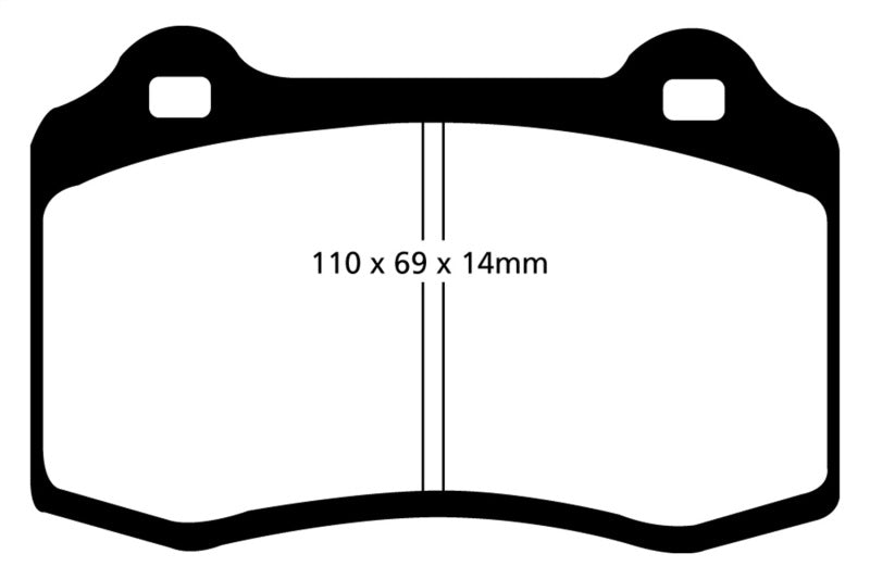 EBC 96-00 Lotus Esprit Turbo 2.0 Turbo GT3 Yellowstuff Rear Brake Pads - Blais Performance Parts