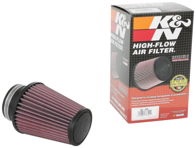 K&N Universal Clamp-On Air Filter 3in Flange ID x 5in Base OD x 3.5in Top OD x 6in Height - Blais Performance Parts