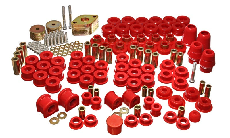 Energy Suspension 07-11 Jeep JK 4dr Red Hyper-Flex Master Bushing Set - Blais Performance Parts