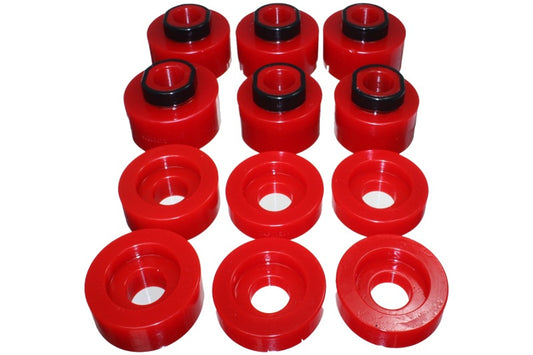 Energy Suspension 08-16 Ford F-250/F-350/F-450/F-550 Super Duty STD/Super Cab Red Body Mount Set - Blais Performance Parts