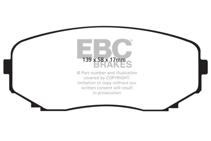 EBC 11-14 Ford Edge 2.0 Turbo Yellowstuff Front Brake Pads - Blais Performance Parts