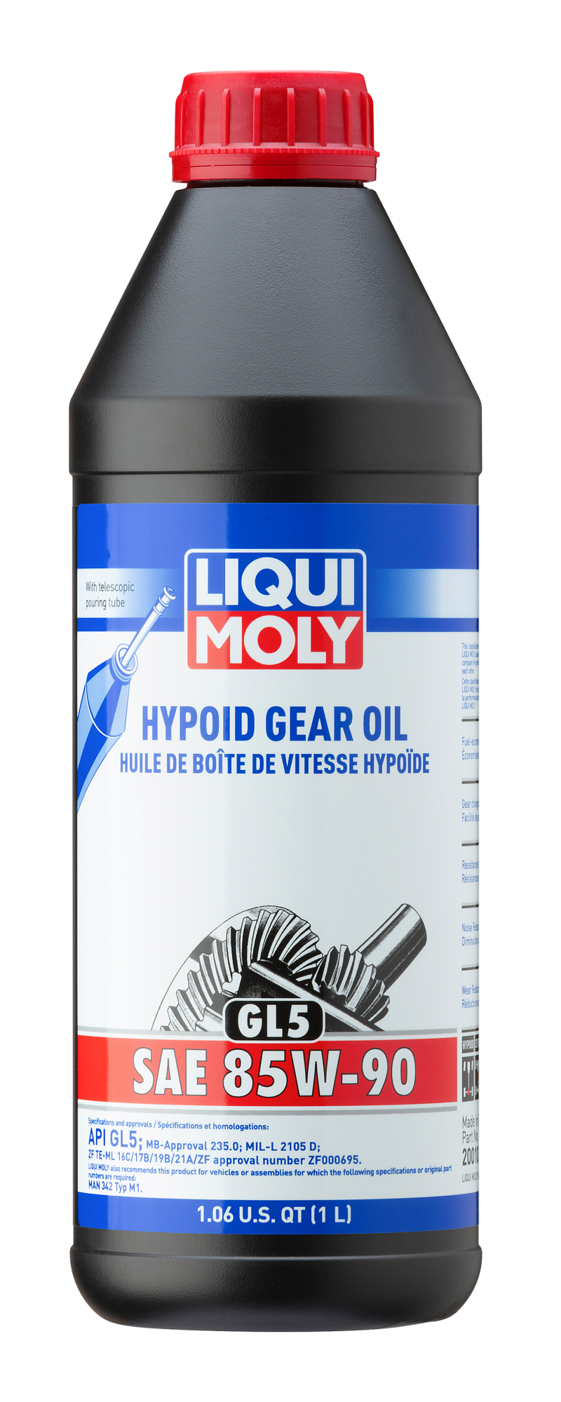 LIQUI MOLY 1L Hypoid Gear Oil (GL5) SAE 85W90 - Blais Performance Parts