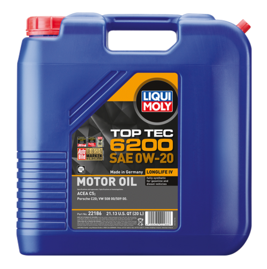 LIQUI MOLY 20L Top Tec 6200 Motor Oil SAE 0W20 - Blais Performance Parts