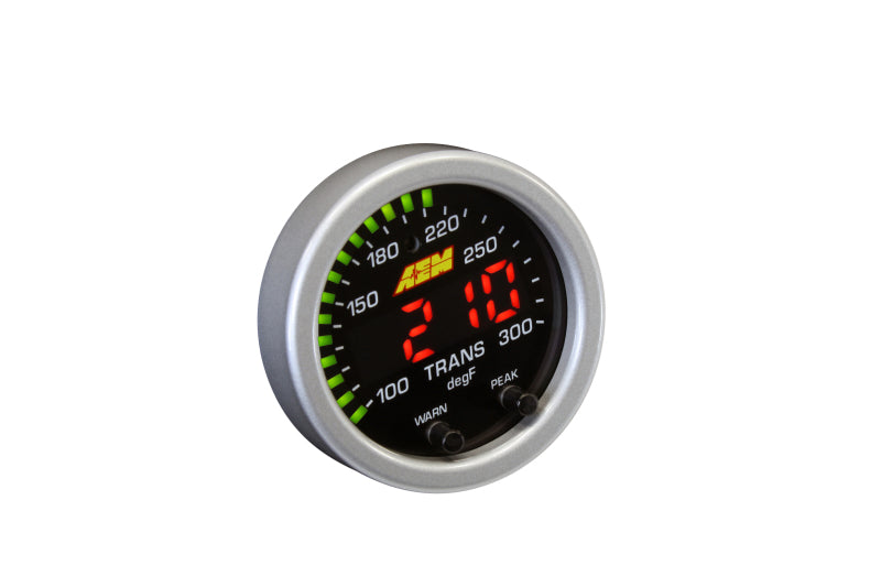 AEM X-Series Temperature 100-300F Gauge Kit (ONLY Black Bezel and Water Temp. Faceplate) - Blais Performance Parts