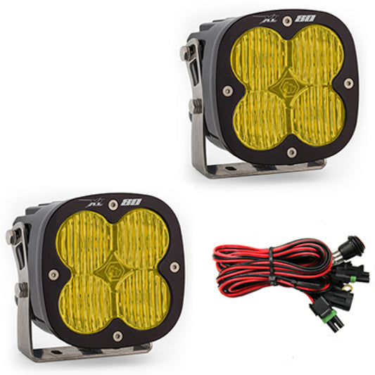 Baja Designs XL80 Series Wide Cornering Pattern LED Light Pods - Amber - Blais Performance Parts