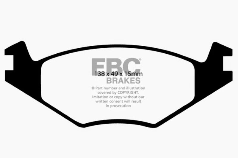 EBC 86-93 Volkswagen Cabriolet 1.8 Redstuff Front Brake Pads - Blais Performance Parts