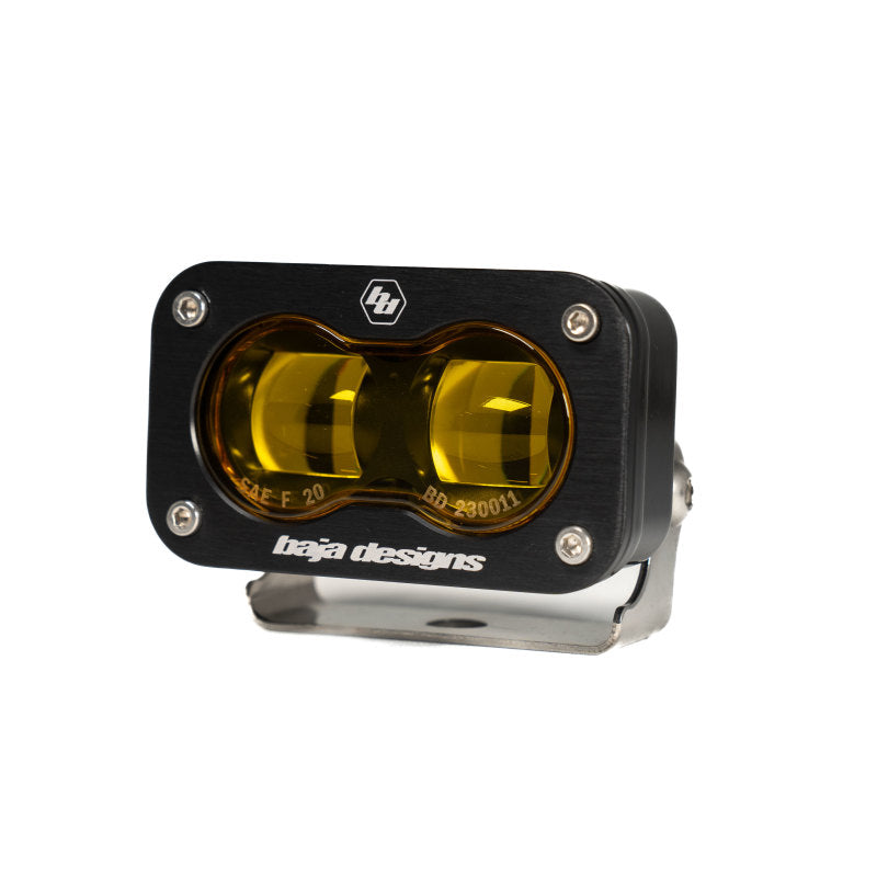 Baja Designs Universal S2 SAE Spot LED (Pair) - Amber - Blais Performance Parts