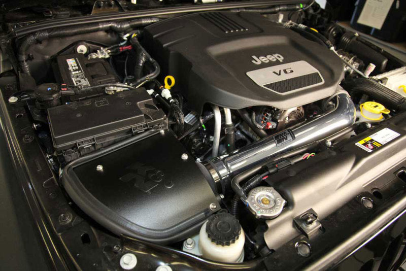 K&N 12-18 Jeep Wrangler V6-3.6L High Flow Performance Intake Kit (12-15 CARB Approved) - Blais Performance Parts