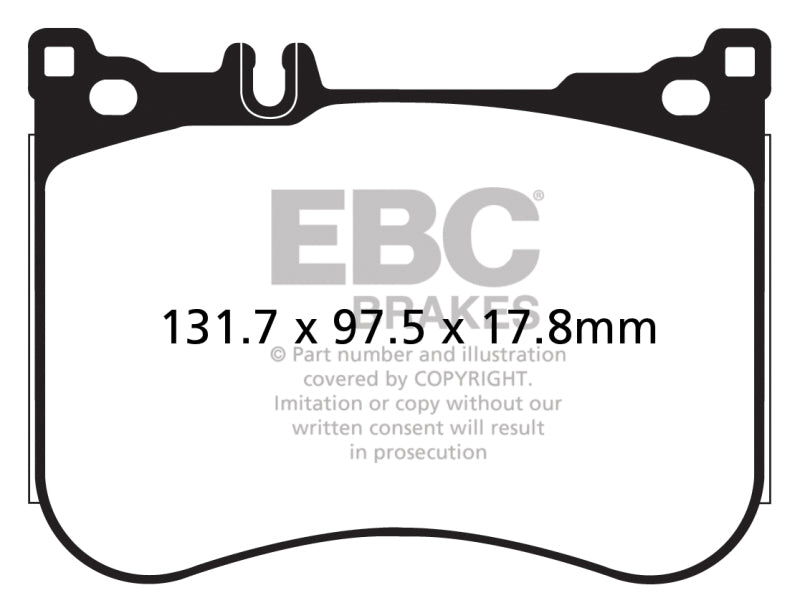 EBC 14+ Mercedes-Benz S550 4.7 Twin Turbo AMG Sport Pkg Yellowstuff Front Brake Pads - Blais Performance Parts