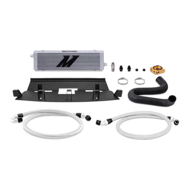 Mishimoto 2018+ Ford Mustang GT Thermostatic Oil Cooler Kit - Silver - Blais Performance Parts