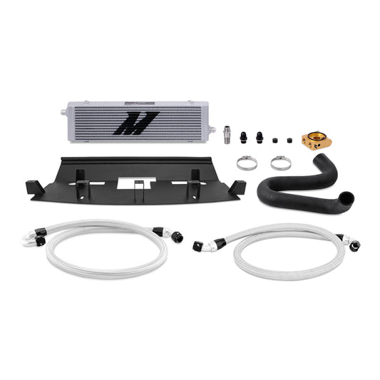 Mishimoto 2018+ Ford Mustang GT Thermostatic Oil Cooler Kit - Silver - Blais Performance Parts