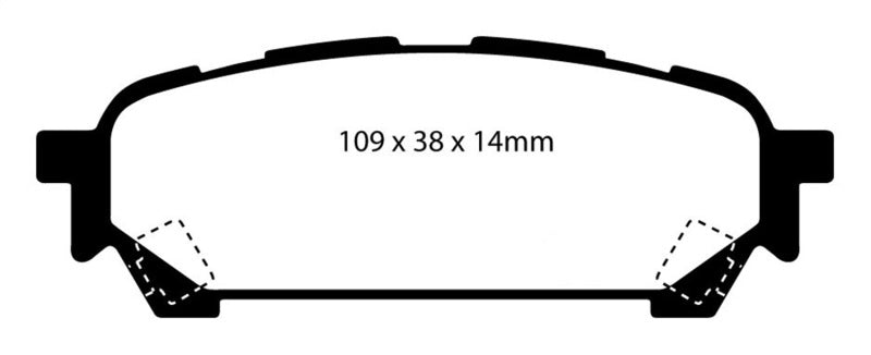 EBC 04-06 Saab 9-2X 2.0 Turbo Redstuff Rear Brake Pads - Blais Performance Parts