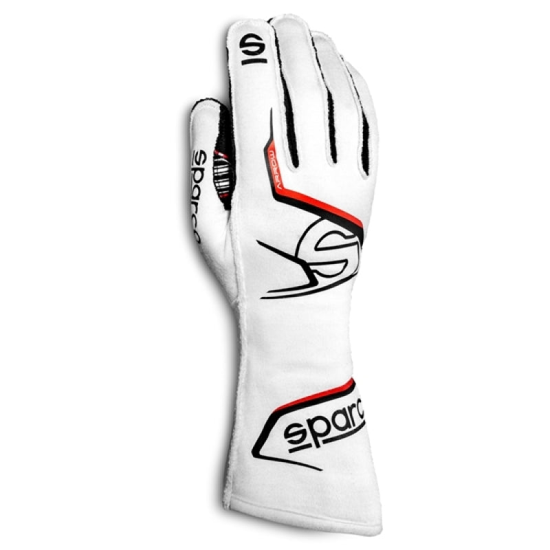 Sparco Gloves Arrow Kart 10 WHT/BLK - Blais Performance Parts