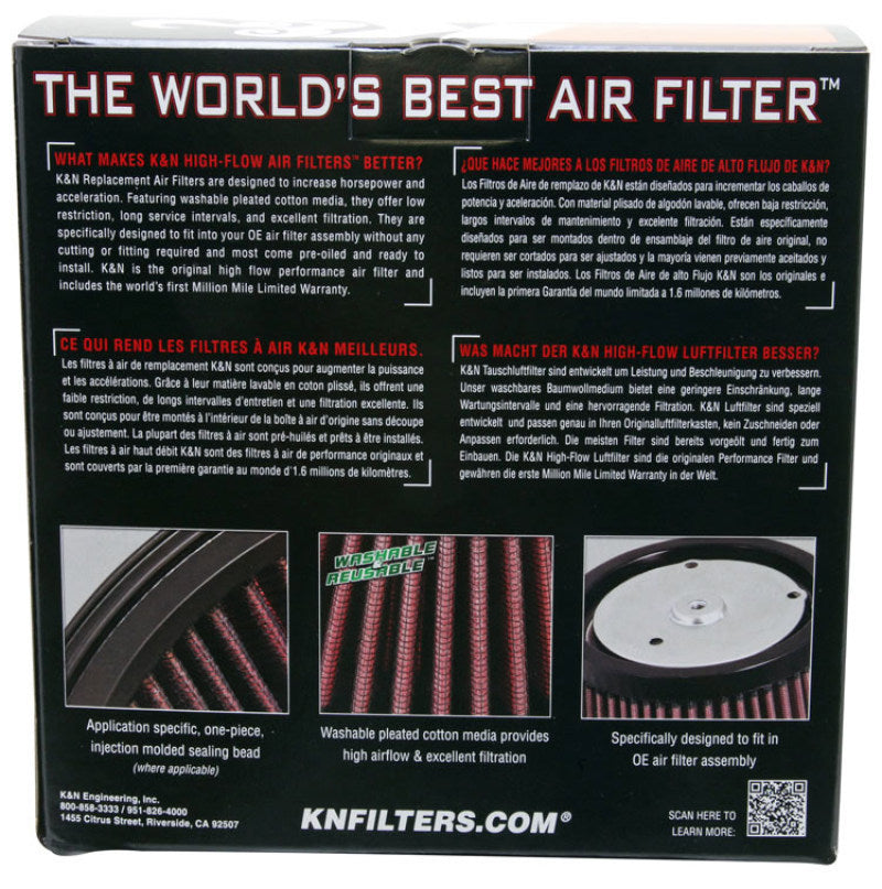 K&N Universal 7in OD / 5in ID / 1.938in H Round Replacement Air Filter - Blais Performance Parts