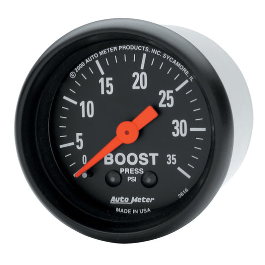 Autometer Z Series 52mm 0-35 PSI Mechanical Boost Gauge - Blais Performance Parts