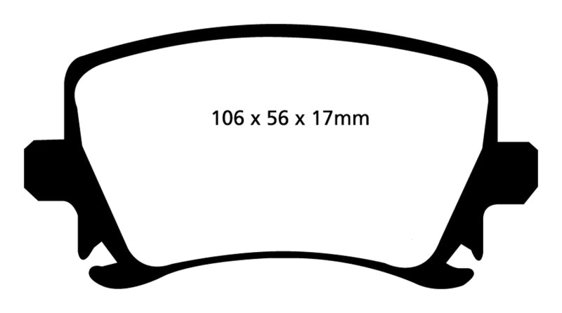 EBC 06-13 Audi A3 2.0 Turbo (Girling rear caliper) Ultimax2 Rear Brake Pads - Blais Performance Parts