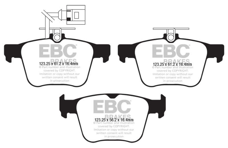 EBC 2018 Audi TT Quattro Redstuff Rear Brake Pads - Blais Performance Parts