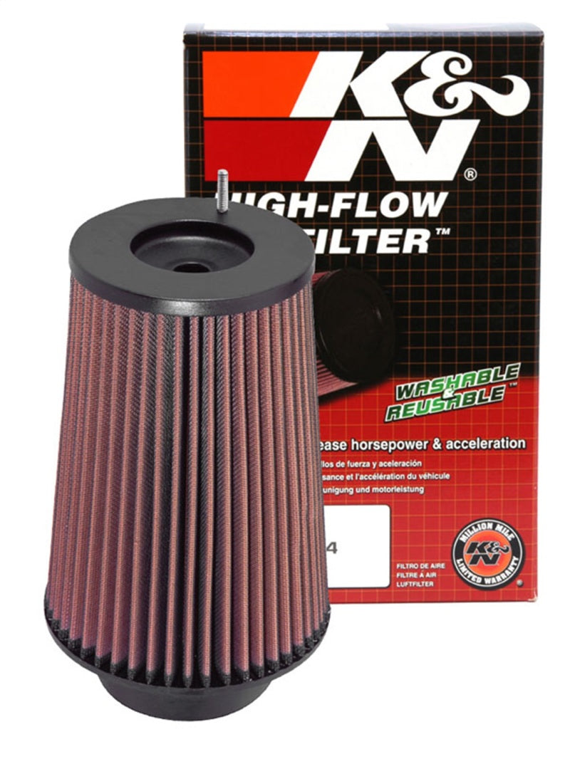 K&N Universal Filter Round Tapered 4in FlangeID / 6.625in Base OD / 5.25in Top OD / 9.5in Height - Blais Performance Parts