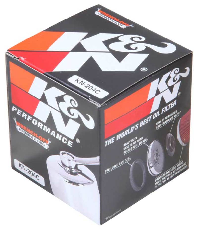 K&N Honda / Kawasaki / Arctic Cat / Suzuki / Triumph / Yamaha 2.688in OD x 2.969in H Oil Filter - Blais Performance Parts